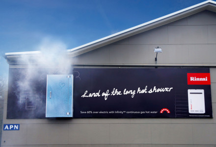 Rinnai Steamy Shower Billboard